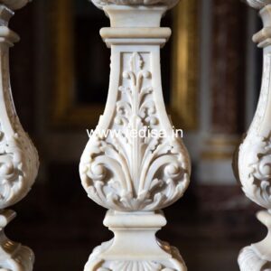 5. Elegant White Marble Balusters For Homes Spindles For Bannister