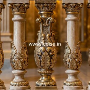 Natural Marble Stone Balusters Stair Landing Spindles