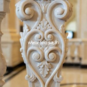 Unique Marble Baluster Designs That Impress Stairs With Rod Iron Spindles
