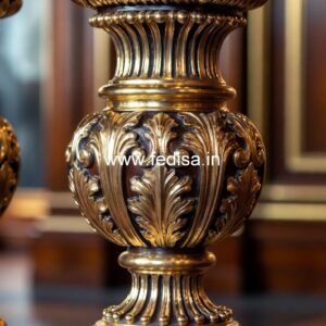 Designer Exterior Marble Balusters Thick Wood Balusters