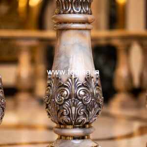 Luxury Garden Marble Baluster Railings Top Of Banister Post