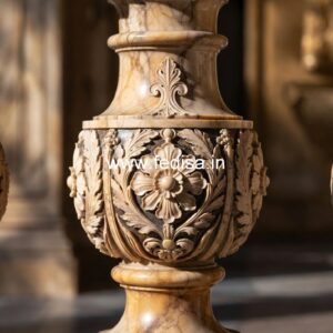 Designer Entrance Marble Balusters Treated Wood Balusters