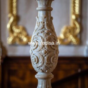 Stylish Terrace Marble Railings Turned Hemlock Balusters