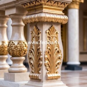 Elegant Architectural Marble Balusters Twisted Staircase Spindles