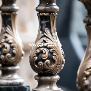5. Elegant Natural Stone Balusters For Homes Banister Railing Parts