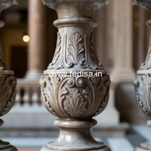 Antique Marble Balusters For Heritage Villas Glass Staircase Banister