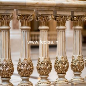 Traditional Marble Railing Balusters Flat Metal Deck Balusters