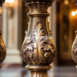 Decorative Exterior Marble Railings Metal Bannister Spindles