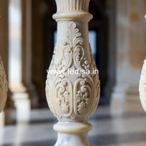 Designer Exterior Marble Balusters White Metal Balusters