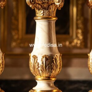 White Marble Baluster Designs For Luxury Homes Landing Spindles