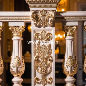 Glossy Finish Marble Baluster Designs Square Balusters Metal