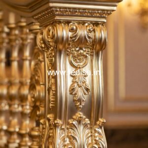 Stylish Marble Staircase Balusters Crown Heritage Iron Balusters