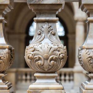 Elegant Home Exterior Marble Designs Adjustable Metal Spindles