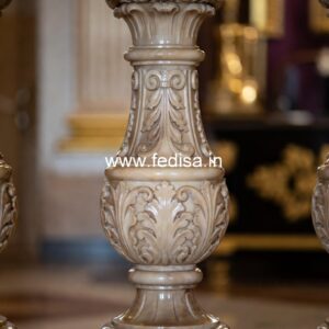 6. Exclusive Marble Baluster Designs For Staircases Cutting Metal Spindles