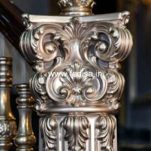 Modern Marble Baluster Designs For Stylish Homes Dark Railing White Spindles