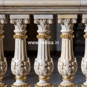 Elegant Balcony Marble Balusters Fitting Stair Spindles