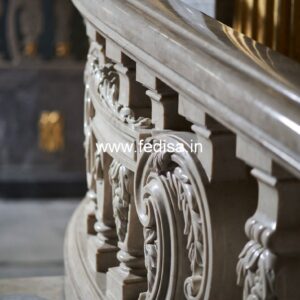 Decorative Balcony Marble Balusters Horizontal Metal Stair Spindles