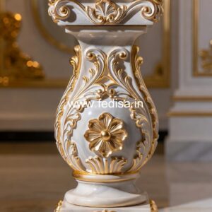 3. High-end Marble Baluster Designs For Villas Square Wrought Iron Spindles