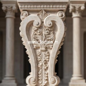 Custom Exterior Marble Railings Vinyl Railing With Aluminum Balusters