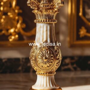 Elegant Home Exterior Marble Designs Wavy Balusters