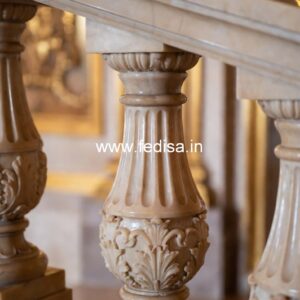 Luxury Home Staircase Design With Balusters Wood Handrail Balusters