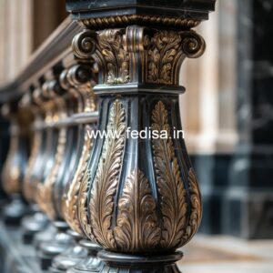 Minimalist Luxury Balusters For Modern Homes White Newel Post With Iron Balusters