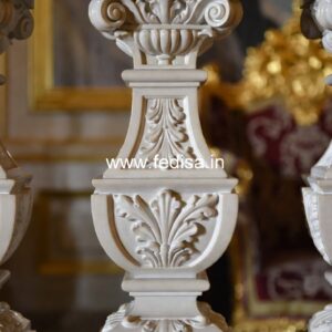 Modern Metal Luxury Baluster Designs White Spindles Dark Handrail