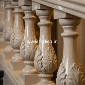14. Sleek Stone Balusters For Modern Staircases Metal Balustrade