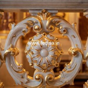6. Exclusive Marble Baluster Designs For Staircases White Spindles