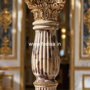 Indoor Marble Staircase Balusters Composite Handrail And Spindles