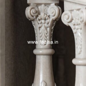 Modern Landscaping Marble Balusters Iron Bannister