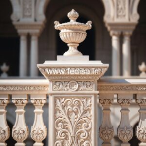 2. Premium Marble Balusters For Staircase Railings Double Twist Baluster
