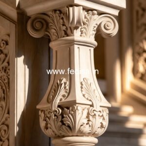 Designer Marble Railings For Villas Square Balusters White