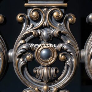 Custom Exterior Marble Railings Face Mount Metal Deck Balusters