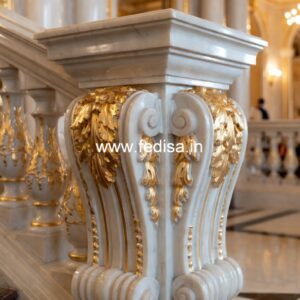 Beautiful Marble Staircase Ideas Straight Iron Balusters