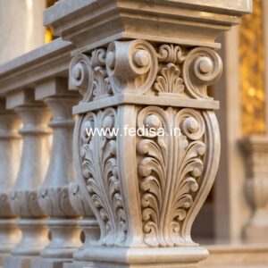 Custom Exterior Marble Railings Newel Post Banister