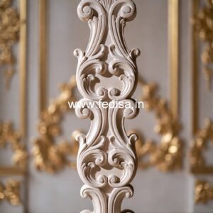 Luxury Balcony Baluster Designs Wood Handrail With Metal Spindles