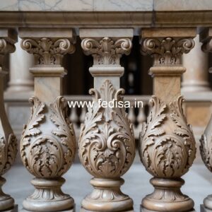 Artistic Stone Baluster Designs Brass Spindles Stairs