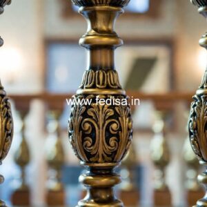 Designer Garden Stone Railings Brushed Metal Stair Spindles