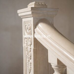 Handcrafted White Marble Railings DIY Staircase Spindles