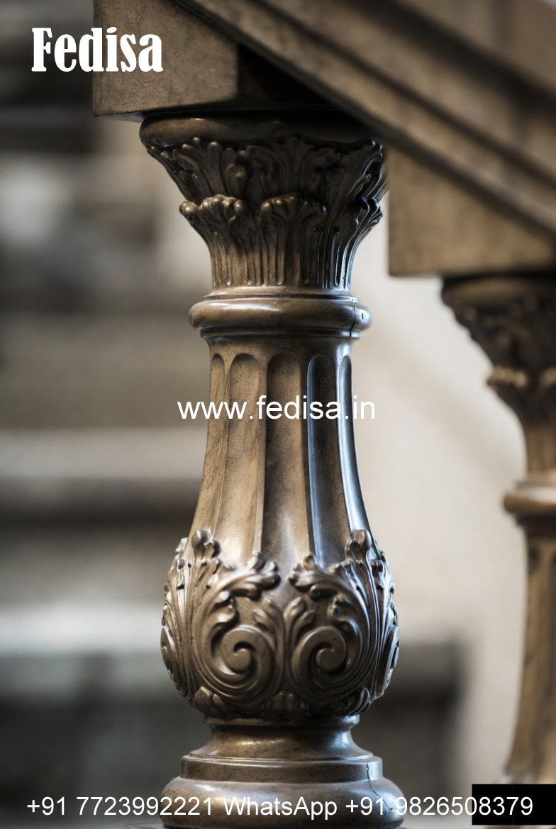 Modern Luxury Railing Baluster Ideas 2065 Gray Handrail White Spindles