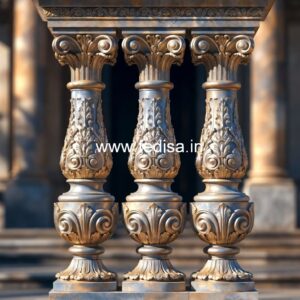 Traditional Marble Railing Balusters Metal Deck Spindles