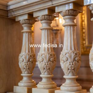 White Marble Baluster Designs For Luxury Homes Glass Banister Railing