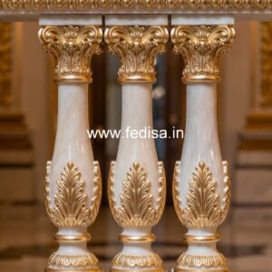 Natural Marble Stone Balusters Wood Stair Balusters