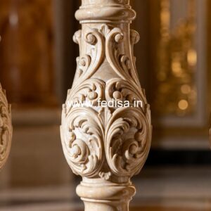 Eye-catching Marble Railing Designs Face Mount Balusters