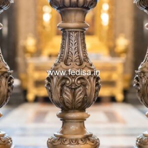 Luxury Garden Marble Baluster Railings Metal Banister Rails