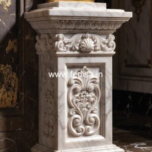 5. Elegant White Marble Balusters For Homes Belly Balusters