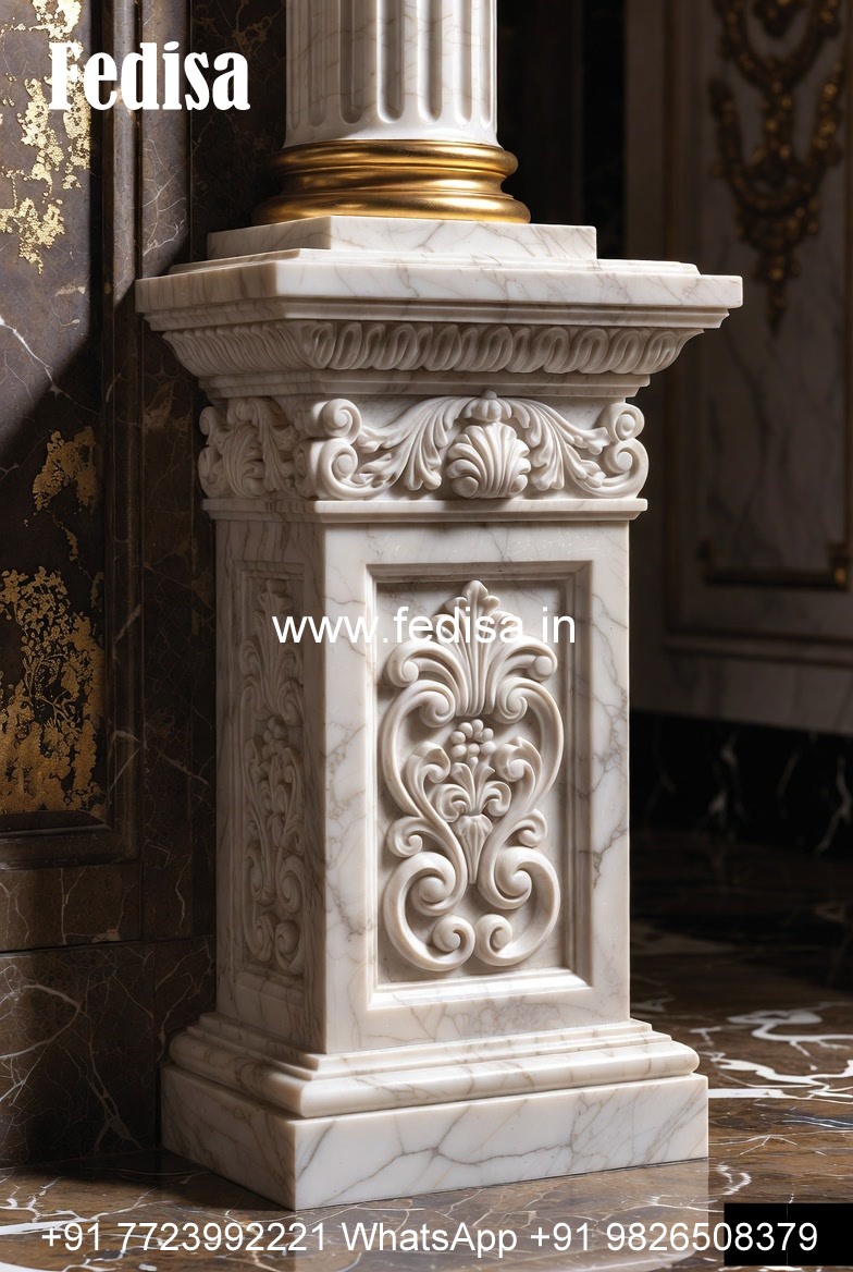 5. Elegant White Marble Balusters For Homes Belly Balusters