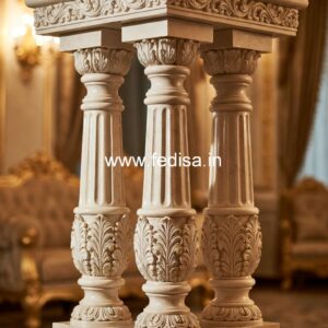 Designer Marble Railings For Villas Wooden Porch Spindles