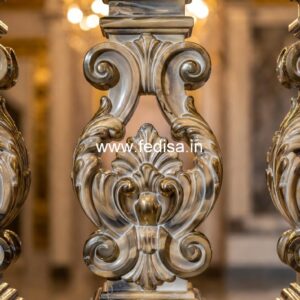 Luxury Garden Marble Baluster Railings Primed Wood Balusters